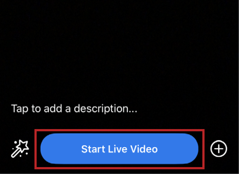 Screenshot - Click the blue "Go Live" button